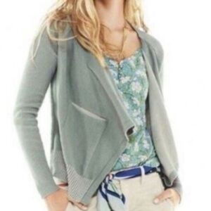 Cabi draped pocket cardigan sweater sage gray 5132 small